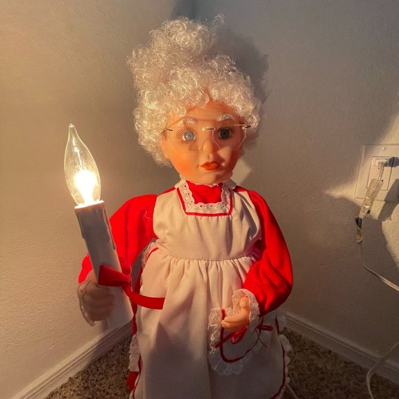 Vintage Santas Pride Animated Collectible Mrs Claus Light Motion Glasses 24" - Picture 3 of 11